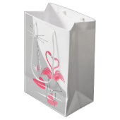 Flamingo Love Large Moon medium Cadeauzakje (Voorkant Gekanteld)