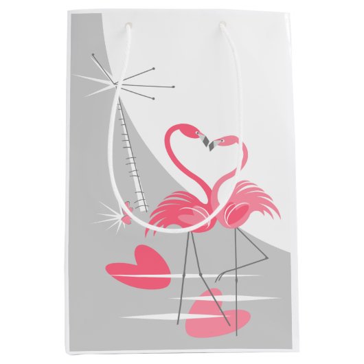 Flamingo Love Large Moon medium Cadeauzakje (Voorkant)