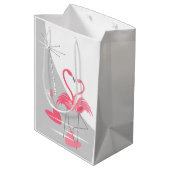 Flamingo Love Large Moon medium Cadeauzakje (Achterkant Gekanteld)