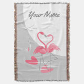 Flamingo Love Large Moon Name verticaal Deken (Voorkant Verticaal)