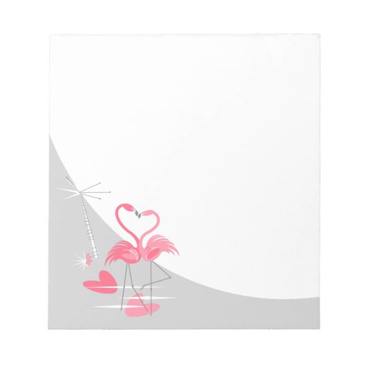 Flamingo Love Large Moon notebook Notitieblok (Voorkant)