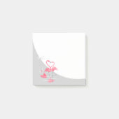 Flamingo Love Large Moon post-it notes square (Voorkant)