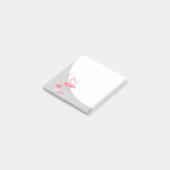 Flamingo Love Large Moon post-it notes square (Schuin)