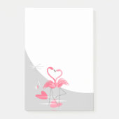 Flamingo Love Large Moon postit notes vertical (Voorkant)