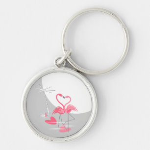 Flamingo Love Large Moon premium sleutelhanger rou