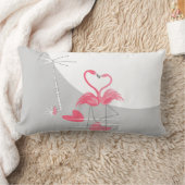 Flamingo Love Large Moon roze back lumbar pillow Kussen (Deken)