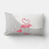 Flamingo Love Large Moon roze back lumbar pillow Kussen (Voorkant)