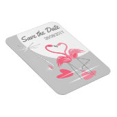 Flamingo Love Large Moon Save the Date date Magneet (Rechterzijde)