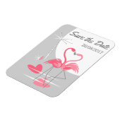 Flamingo Love Large Moon Save the Date date Magneet (Linkerzijde)