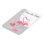 Flamingo Love Large Moon Save the Date Flexible Magneet (Linkerzijde)