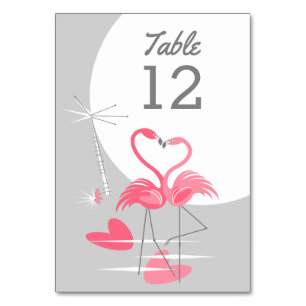 Flamingo Love Large Moon table card Kaart