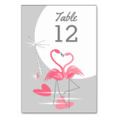 Flamingo Love Large Moon table card Kaart (Achterkant)