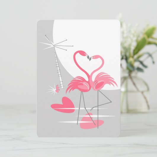 Flamingo Love Large Moon text back vertical (Staand voorkant)