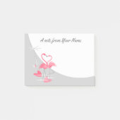 Flamingo Love Large Moon Text post-it notes (Voorkant)
