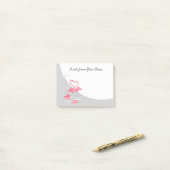 Flamingo Love Large Moon Text post-it notes (Op bureau)