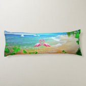 Flamingo Love Lichaamskussen (Achterkant)