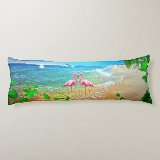 Flamingo Love Lichaamskussen (Achterkant)