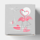 Flamingo Love-liefdesbox hart Bedankdoosjes (Bovenkant)