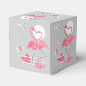 Flamingo Love-liefdesbox hart Bedankdoosjes (Achterkant)
