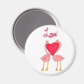Flamingo Love Magneet (Voorkant / Achterkant)