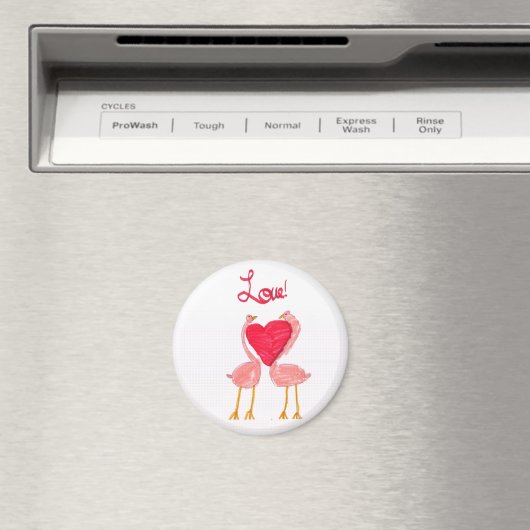 Flamingo Love Magneet (Insitu (Vaatwasser))