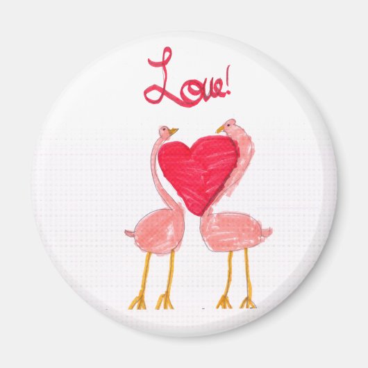 Flamingo Love Magneet (Voorkant)