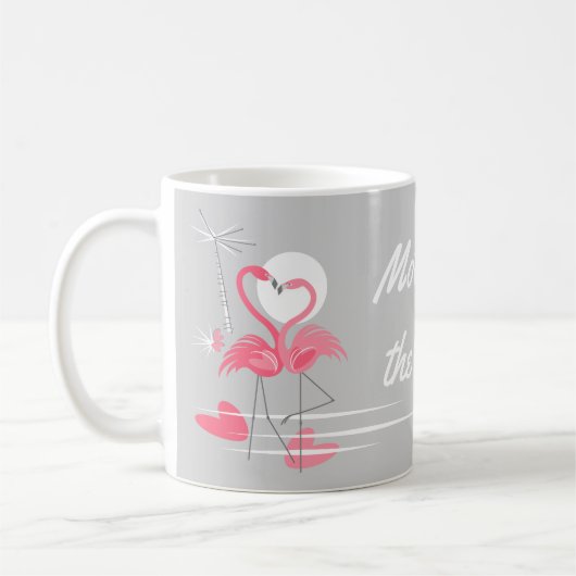 Flamingo Love Moeder van de Bride mok (Links)
