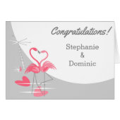Flamingo Love Moon Gefeliciteerd Names Text (Voorkant Horizontaal)