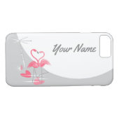 Flamingo Love Moon Name iPhone 7 hoesje horizontaa (Achterkant (Horizontaal))