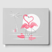 Flamingo Love Name Dates terug gastenboek (Voorkant)