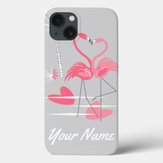 Flamingo Love Name IPad Mini hoesje (Achterkant)