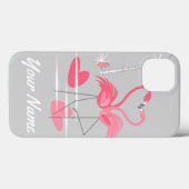 Flamingo Love Name IPad Mini hoesje (Achterkant (horizontaal))