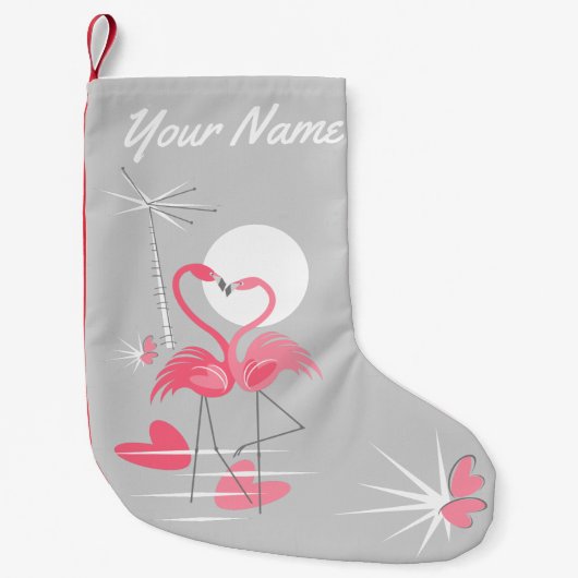 Flamingo Love Name Kleine Kerstsok (Voorkant)