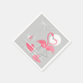 Flamingo Love paper napkins Servetten (Hoek)
