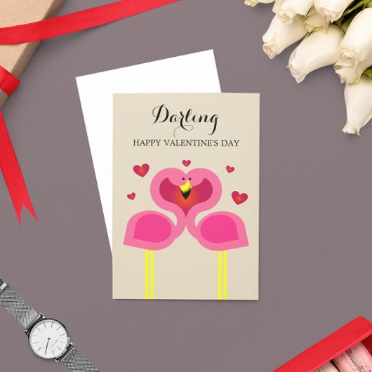 Flamingo Love Persoonlijke Jubileum Kaart