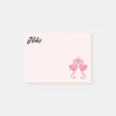 Flamingo Love Post-it Notes (Voorkant)