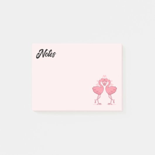 Flamingo Love Post-it Notes (Voorkant)