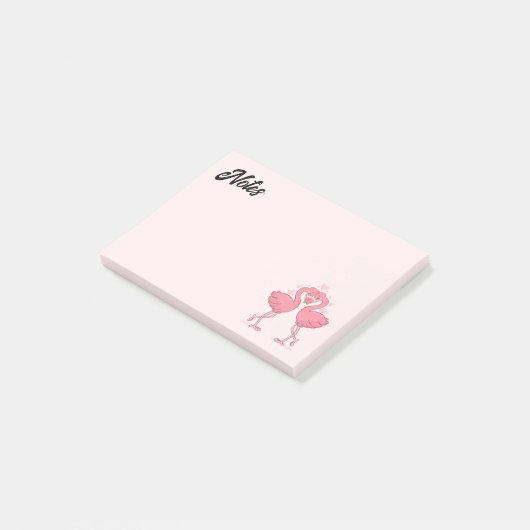 Flamingo Love Post-it Notes (Schuin)