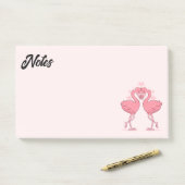 Flamingo Love Post-it Notes (Op bureau)
