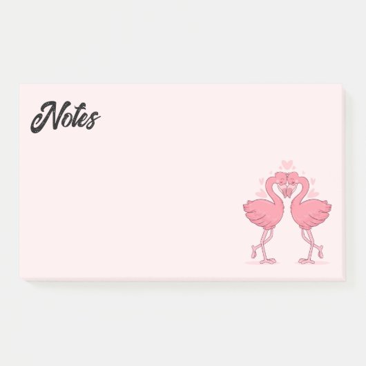 Flamingo Love Post-it Notes (Voorkant)