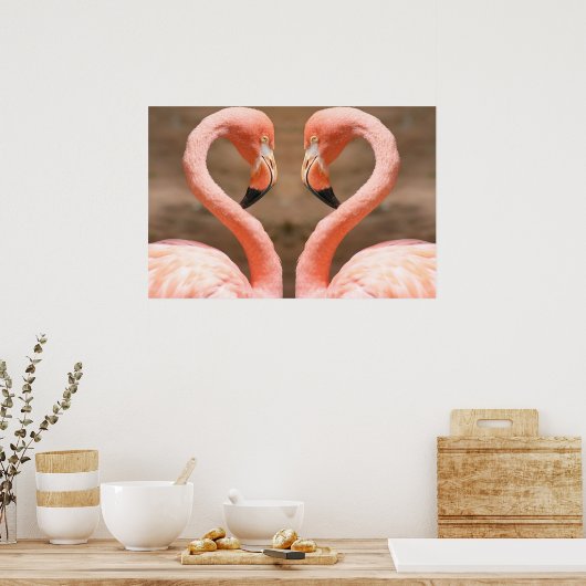 Flamingo Love Poster (Keuken)