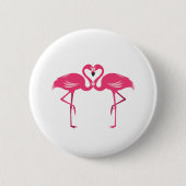 Flamingo Love Ronde Button 5,7 Cm (Voorkant)