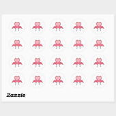 Flamingo Love Ronde Sticker (Vel)