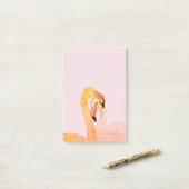 Flamingo Love, roze flamingo's Post-it Notities Post-it® Notes (Op bureau)
