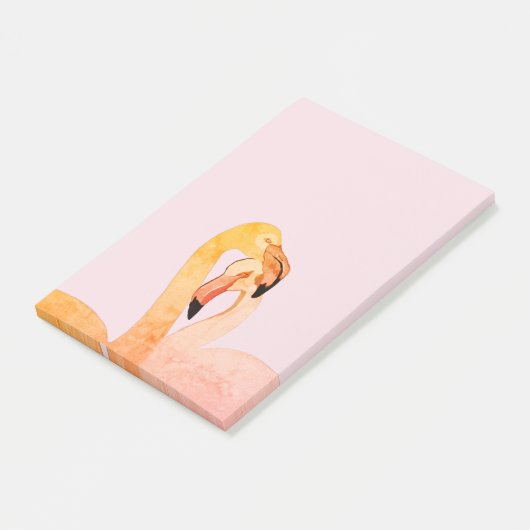 Flamingo Love, roze flamingo's Post-it Notities Post-it® Notes (Schuin)