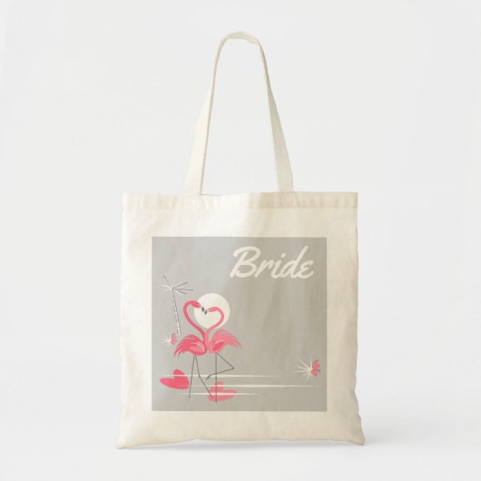 Flamingo Love Side Bride budget tas (Voorkant)
