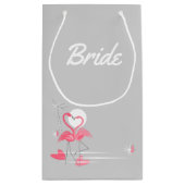 Flamingo Love Side Bride small Klein Cadeauzakje (Achterkant)