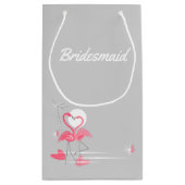 Flamingo Love Side Bridesmaid small Klein Cadeauzakje (Achterkant)