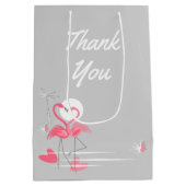 Flamingo Love Side Dank u voor uw medium Cadeauzakje (Achterkant)