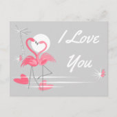 Flamingo Love Side I Love You briefkaart (Voorkant)